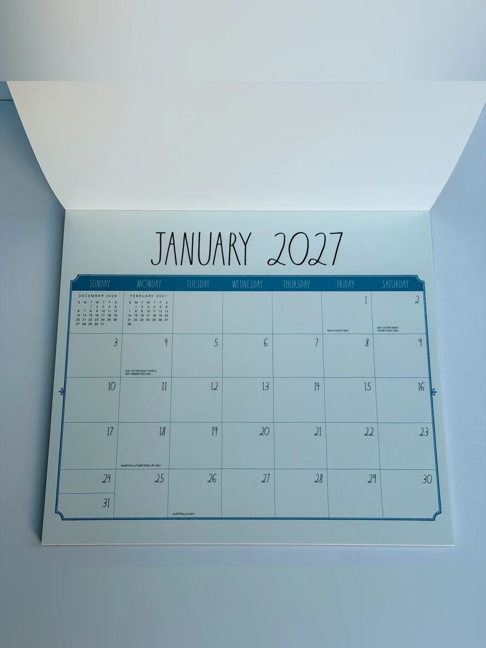 Rae Dunn 2026-2027 Magnetic Monthly Weekly 17-month Calendar Pad (Multi Colors)